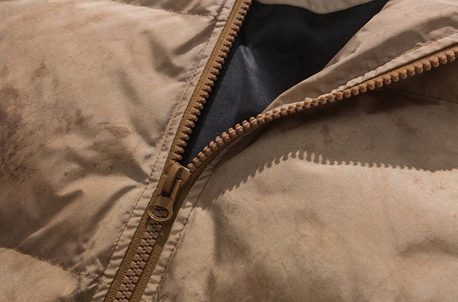 OEM Manufacturer Custom Men's Down Gradient Color Stitching Loose Cotton Coat Jacket