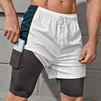 New Fashion Activewear Men Shorts Drawstring Waist Summer Men Gym Shorts With Phone Pocket
