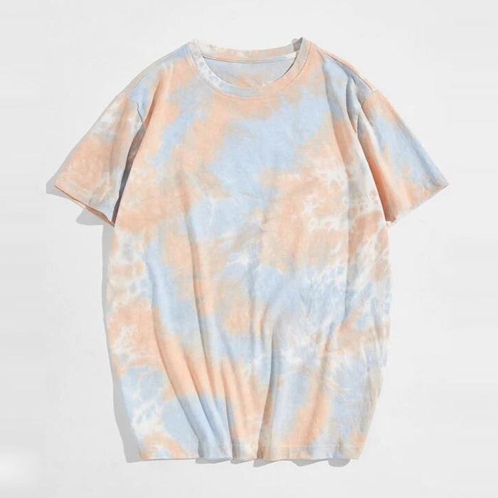 Clothing Factory Custom High Quality T Shirt Short Sleeve Men Summer Cotton Tie Dye T Shirt