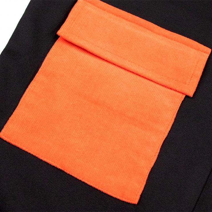 OEM Manufacturer Drawstring Color Block Custom Men Cargo Sweatpants With Corduroy Pocket