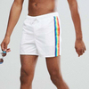 Valmistajan räätälöidyt miesten uima-asut Rainbow-sivuteippi polyesterishortsit