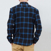Fabricante de OEM Men moda moda casual e azul de manga comprida botão para baixo cami
