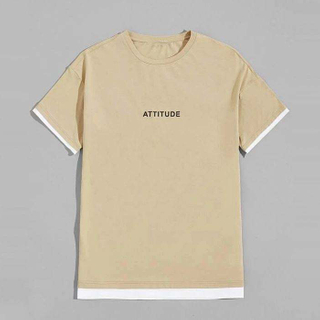 T-shirt &agrave; la mode en gros &agrave; manches courtes et col rond pour hommes