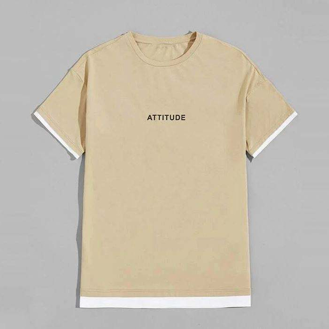 လက်ကားဖက်ရှင် Tshirt လက်တိုလက်တို Round Neck Men Printed Tshirt