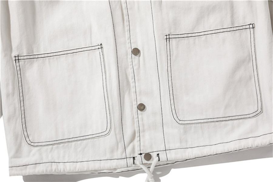 Oem Manufacturer Custom Fashion Men'ss Solid Color Base Line Pocket Plus Size High Quality Service Jacket