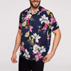 OEM Manufacturer Fashion Design Tropical Floral Print Mens Short Sleeve Shirts