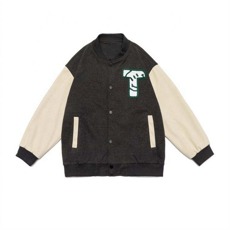 Oem Manufacturer Custom Men's Creative Monogram Print Baseball Jacket