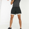 Hot Selling Activewear Color Block Athletic Cycling Shorts Elastic Waist Men 2-In-1 Running Shorts