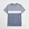 Custom Sublimation Premium Tshirt Round Neck Color Block Men Short Sleeve Knit Tshirts