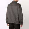 OEM Manufacturer Custom Men High Quality Long Sleeve Turn-Down Collar Drawstring Hem Design Zipper Bomber Jacket