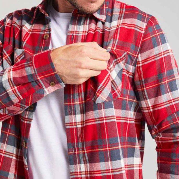 OEM Tillverkare Kvalitet Anpassade långärmade rutiga skjortor Herr Bomull Casual Skjortor