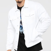 Custom Logo Design 100% Cotton Fold Down Collar Side Hand Pockets White Denim Jackets For Men