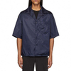 OEM Manufacturer Fashion Style Nylon Navy Short Sleeve Shirt With Chest Pocket For Men