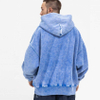 OEM Manufacturer Custom Oversized Vintage Acid Wash Heavyweight Blank Hoodie Pullover With Adjustable Sleeves