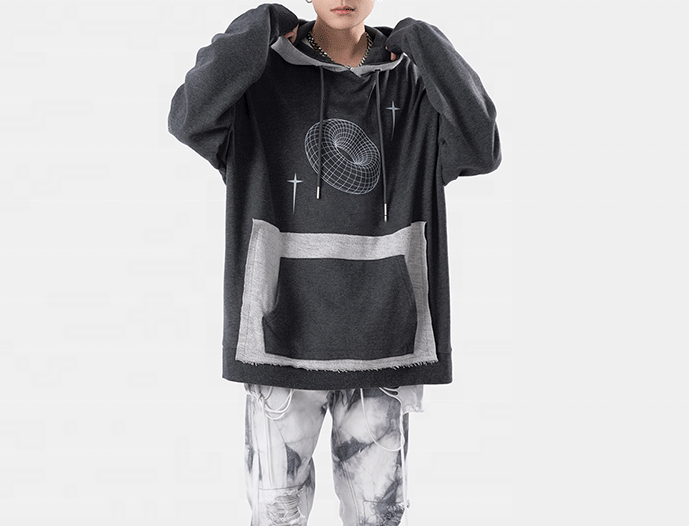 OEM Manufacturer Customized Color Block Patchwork Distress Casual Custom Sweatshirt Plus Size Hoodies Men Hoodies