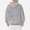 OEM Manufacturer Fashion Streetwear Grey Custom Men's Coats Vintage Custom Printed Oversize Distressed Washed Hoodie