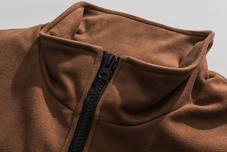 Oem Manufacturer Customized Color Block Men's Coat Casual Loose Lamb Wool Plus Size Jacket