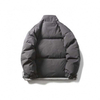 OEM Manufacturer Custom Men's Cotton Coat Retro Pure Color Simple Stand Collar Down Jacket