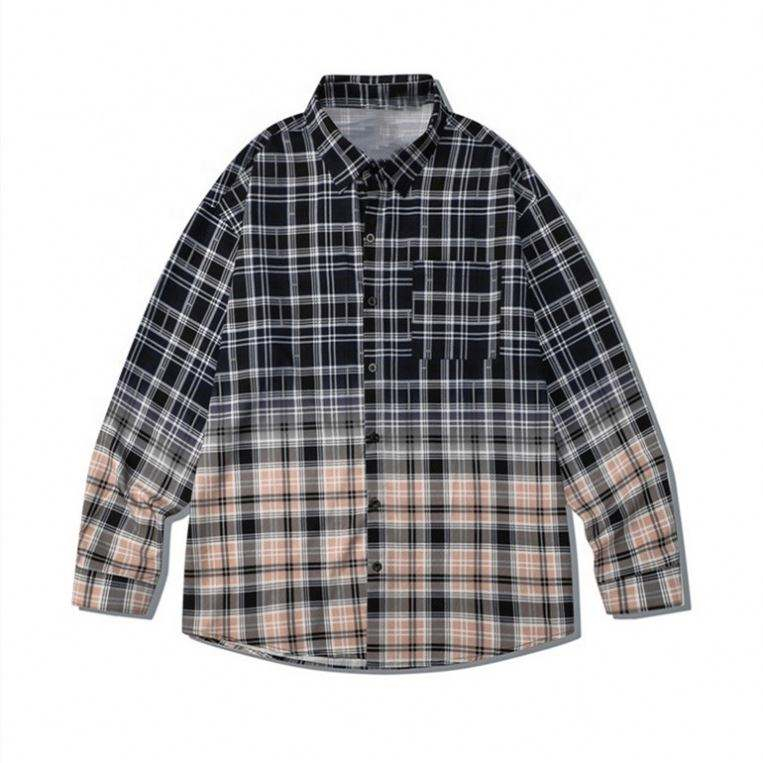 OEM Manufacturer Men's Casual And Fashionable Plaid Shirt With Long Sleeves