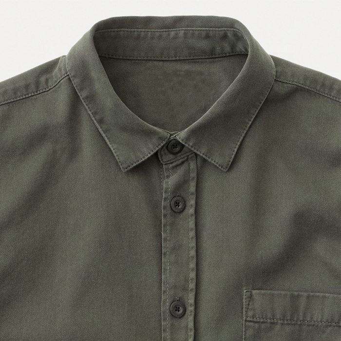 OEM Manufacturer New Fashion Vintage Style High Quality Plain Cotton Washed Shirts For Men