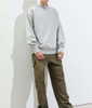 OEM Manufacturer Custom Men Cotton French Terry Blank Oversized Mock Neck Sweatshirt Pullover Hoodies