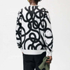 OEM Manufacturer Custom High Quality Cotton Crew Neck All Over Print Rib Trim Oversized Sweatshirt Pullover