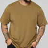 High Quality Cotton Tshirt Custom Short Sleeve High Low Bottom Side Zip Hem Men's T-Shirts