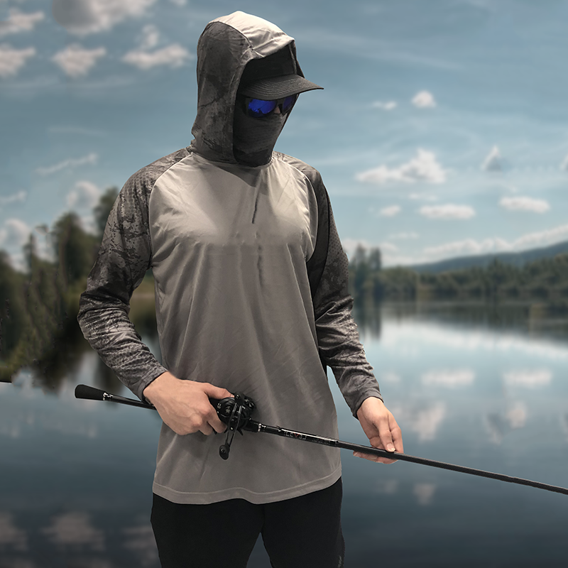 Microfiber Performance Polyester Quick-dry Facemask Protection Μακρύ μανίκι Fishing Hoodie