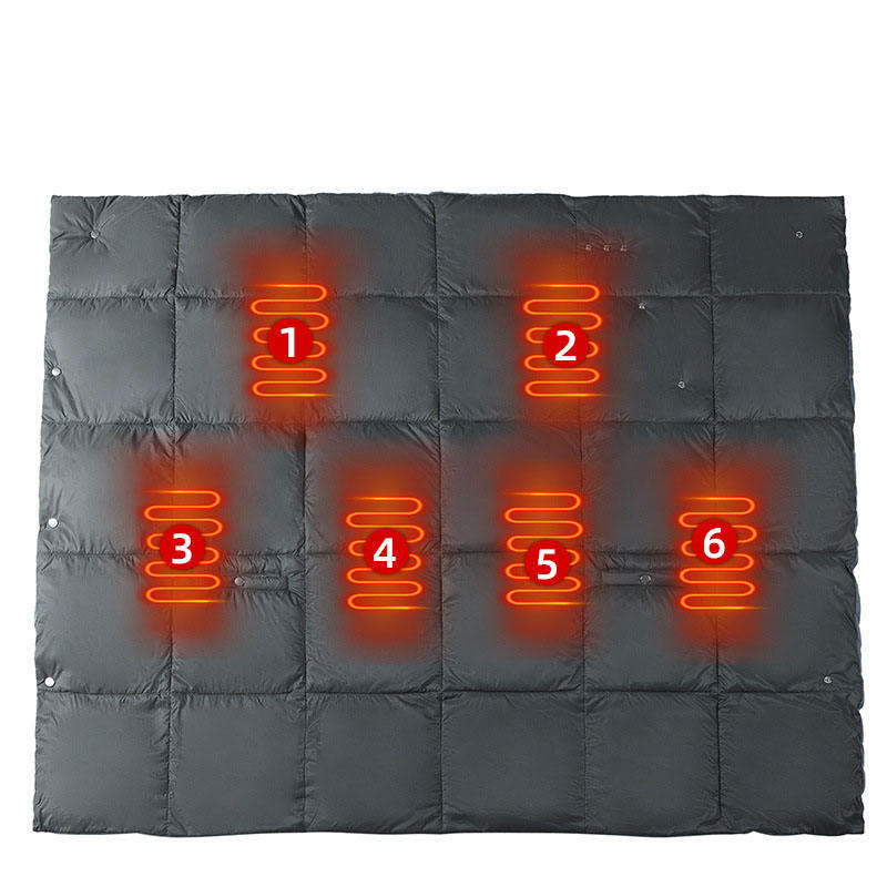 OEM Manufacturer Custom Logo 6 Zone Winter Warm Heater Jacket Puffer Intelligent Rechargeable Battery Heated Blanket Coat