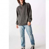 OEM Manufacturer High Quality Men's Quarter Zip Sweatshirt Men's Green Pullover Fleece Crewneck Sweatshirt