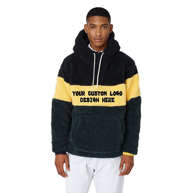 Custom Design New Model Mens Sherpa Fleece Hoodies