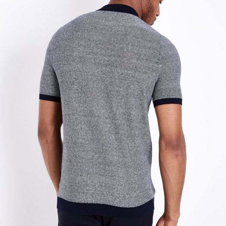 Модная трикотажная мужская футболка-поло из 100% хлопка