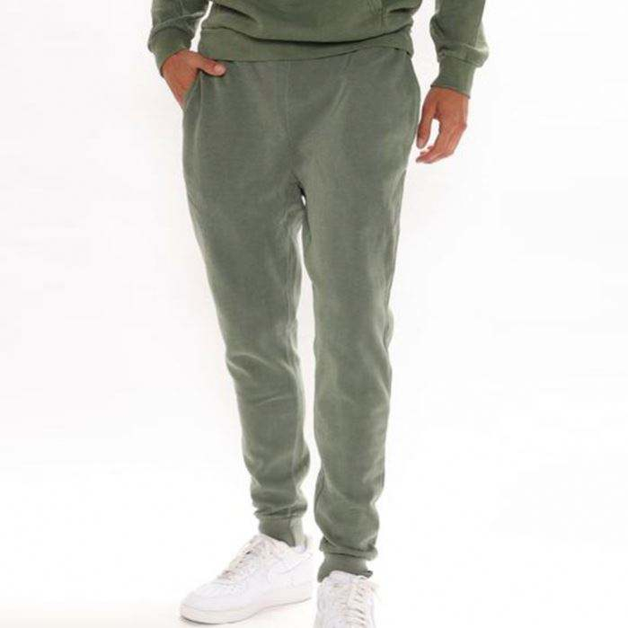 Custom Men Pants Drawstring Waist Vintage Washed Plain Men Fitted Joggers