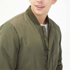 Lated Design Plain Color Jackets For Men Casual Zipper Front Ribbed Trim Spring Wear Biker Jacket