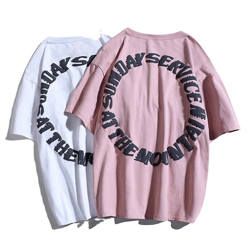 Maßgeschneidertes Herren-T-Shirt mit übergroßem Puff-Print aus 100 % Baumwolle