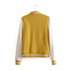 Custom Softshell Bomber Jacket Button Up Front Embroidered Patched PU Sleeve Men Baseball Jacket
