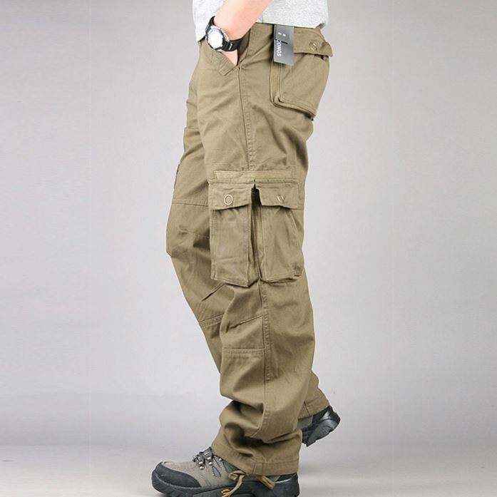 Calças táticas personalizadas Calças cargo masculinas grossas de alta qualidade com vários bolsos