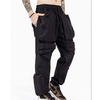 New Trend Cargo Pants Men Solid Color Oversized Jogger Pants Drawstring Waist Utility Pockets Tactical Pants