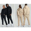 Fabricants OEM Fabricants personnalisés Men de survêtement non marque Couleur solide en deux pièces Sweat à capuche
