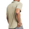 Aangepaste gewone katoenen t -shirt mannen korte mouw blanco wrap front v nek t -shirts