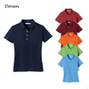 Engros damer sportsuniform slank fit polo skjorte for kvinner