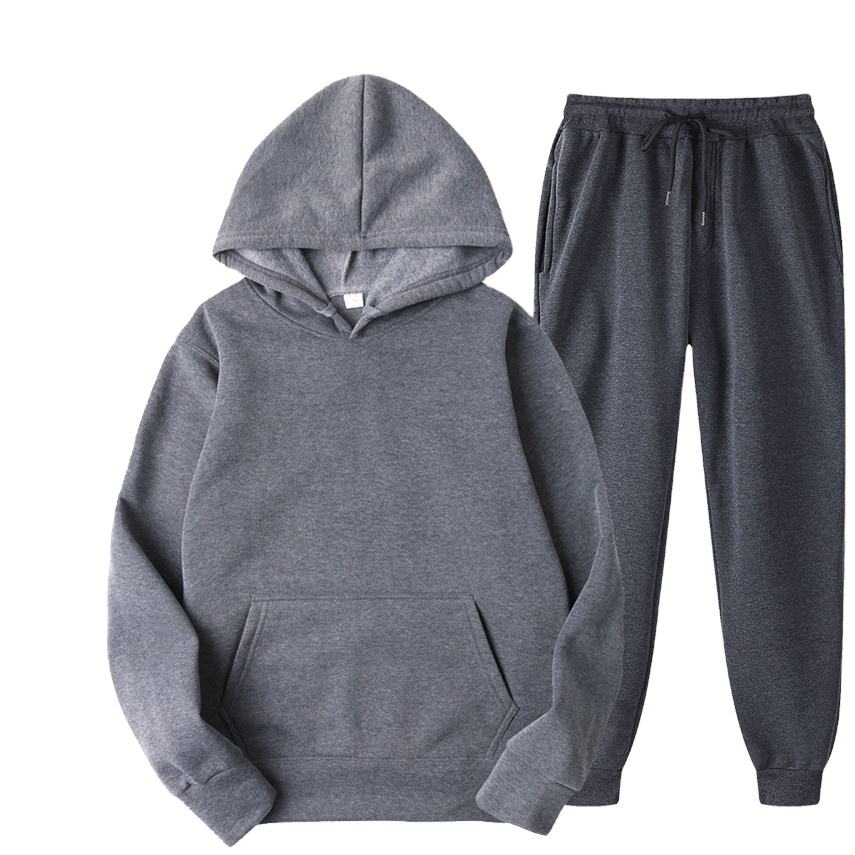 Custom Fitness Cotton Mens Gym Hoodie And Pant Set Mens Tracksuit Sweatsuit