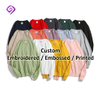 300 GSM 80% bomull 20% polyester tom anpassad logotyp broderad fleece unisex tröjor