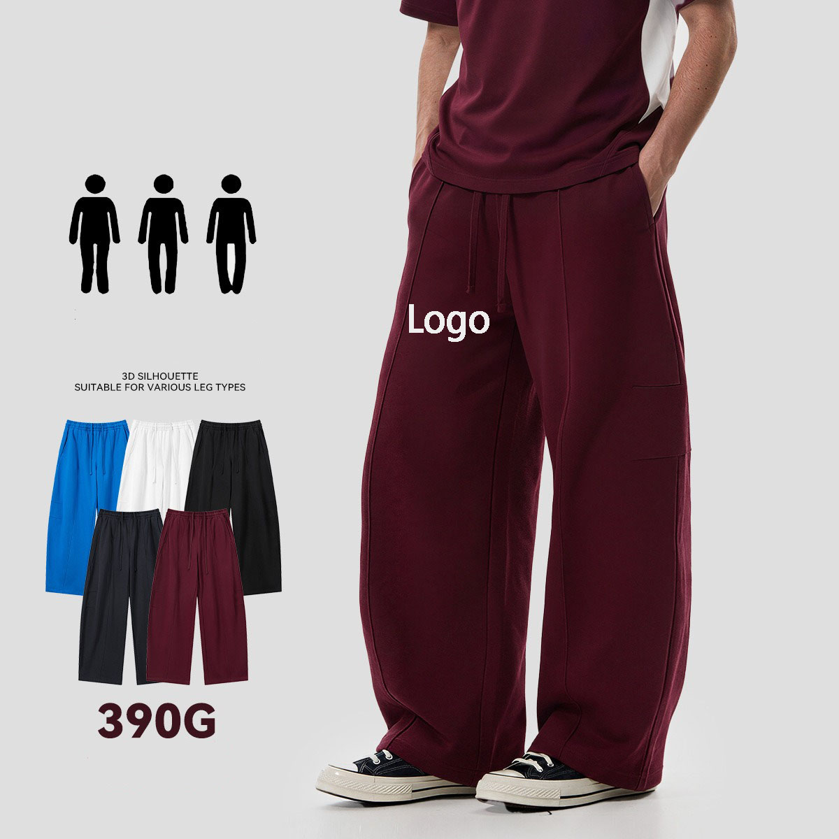 26002 390Gsm Sports Baggy Sweatpants