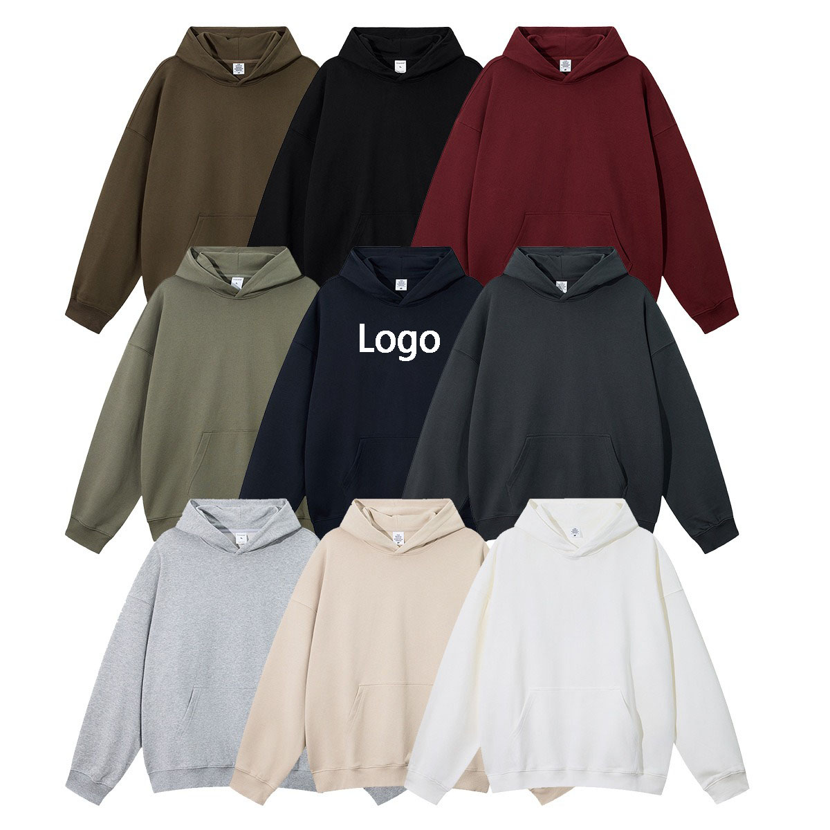 23839 French Terry Heavy 400gsm Boxy Oversized Hoodie Wholesale Blank Brands Manufacturer