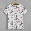 Custom Stripe Tropical Printed Men T Shirt Crew Neck Short Sleeve Men's Digital Printing T-Shirts