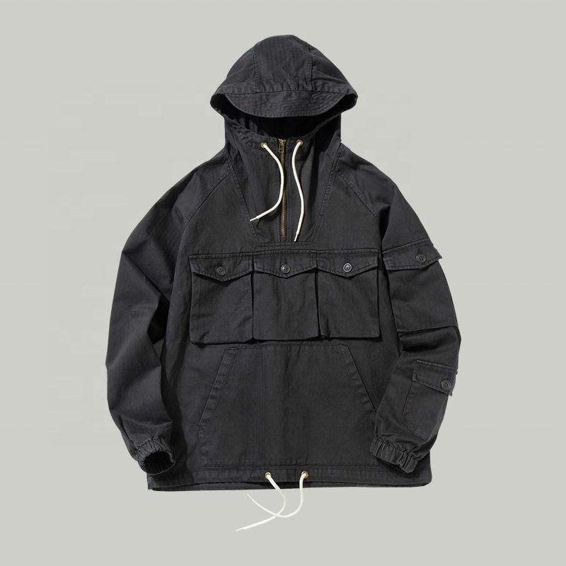 Oem Manufacturer Wholesale New Design 1/3 Zipper Up Hoodies Camouflage Fashion Cool Wear Pullover Jacket