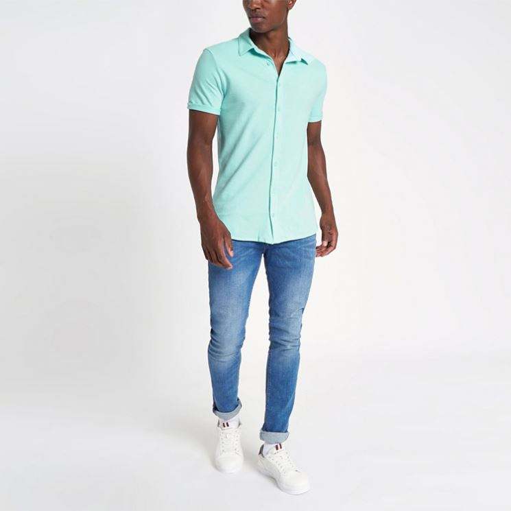 OEM Manufacturer Custom Collar Design Chinese Style Mens Clothing Button Up Short Sleeve Casual Silk Shirt