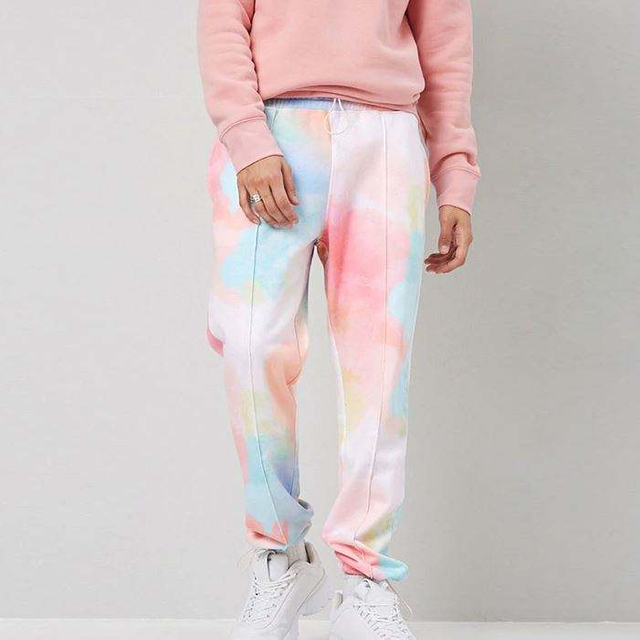 High Quality Wholesale Tie Dye Drawstring Waist Men Sweatpants