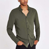 OEM Manufacturer Wholesale Shirts For Men Khaki Viscose Long Sleeve Shirt